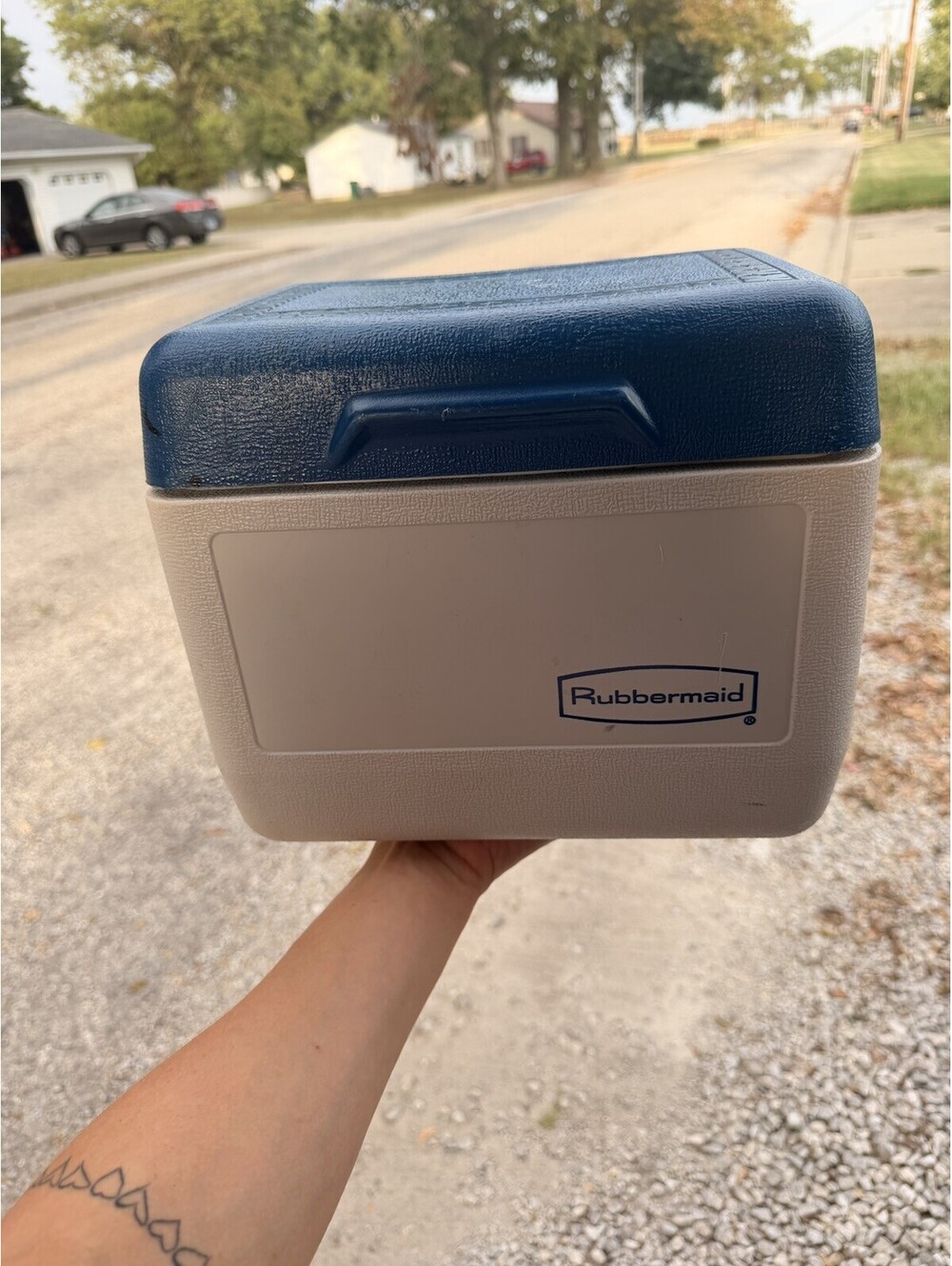 Vintage 1980s Rubbermaid Cooler Tote 12 Sportcooler "proud to be an american"